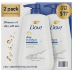 Dove Deep Moisture Renewing Body Wash, 30.6 fl. oz., 2 pk