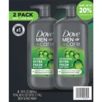 Dove Men+Care Body and Face Wash, Extra Fresh, 30 fl. oz., 2 pk