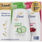 Dove Refreshing Body Wash, Cucumber Green Tea and Cherry Chia Milk, 30.6 fl. oz., 2 pk - Image 2
