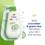Dove Refreshing Body Wash, Cucumber Green Tea and Cherry Chia Milk, 30.6 fl. oz., 2 pk - Image 4