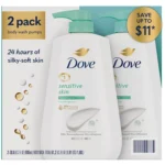 Dove Sensitive Skin Hypoallergenic Body Wash 30.6 fl. oz., 2 pk