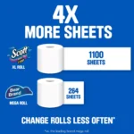 Scott 1100 1-Ply Toilet Paper 36 rolls, 1100 sheets/roll - Image 10